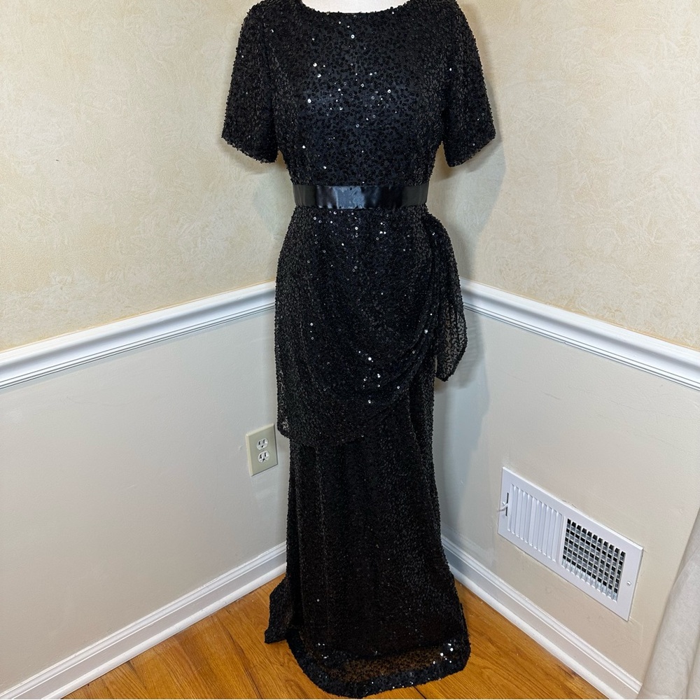 Tailor Made Formal Sequin Gala Military Mardi Gras Ball Gown Dress
